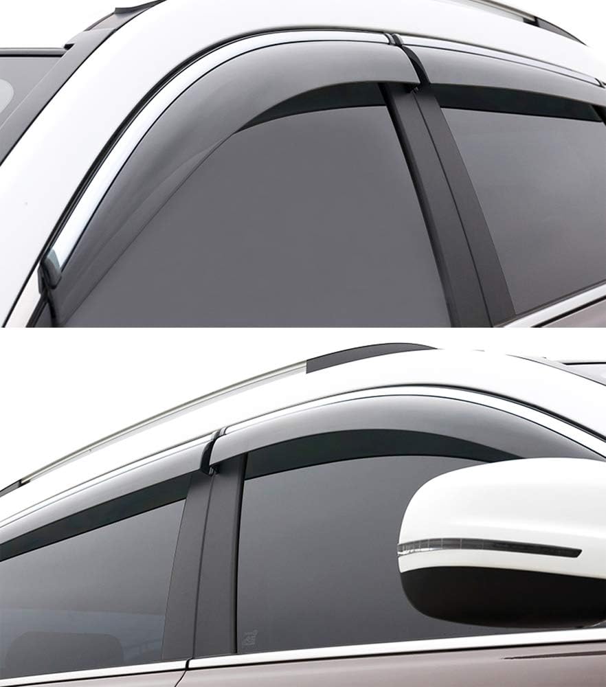 Car Window Visor Vent Shade Deflector Sun Rain Fog Guards J455