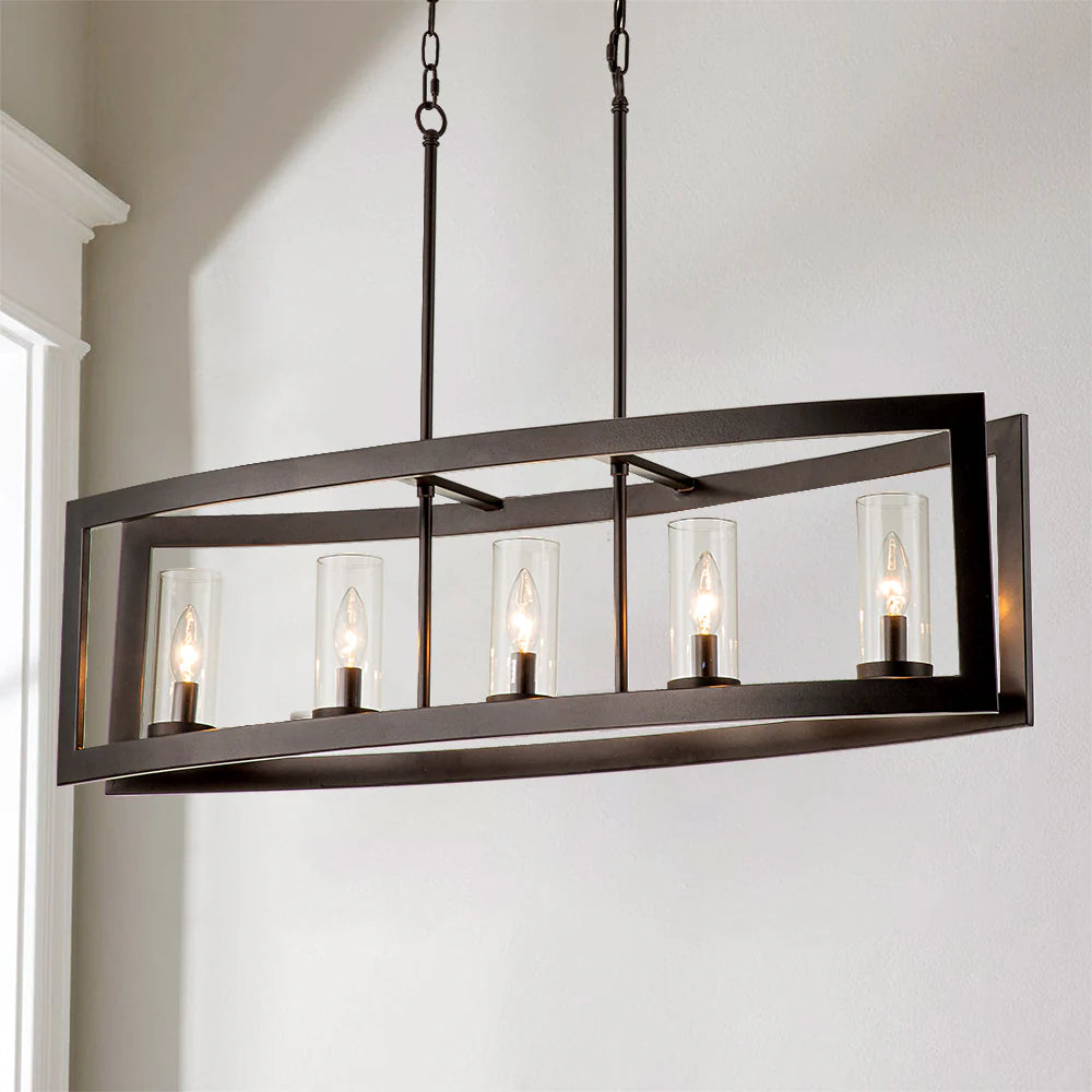 Bronze 5-Light Kitchen Island Pendant B149