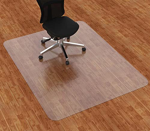 Clear 55'' x 35'' Thick Plastic Chair Mat W27960