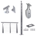 Stainless Steel Brushed Cable Railing Post N776426