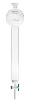Chromatography Columns with Spherical Joint, PTFE Stopcock, Fritted Disc, and Reservoir F959