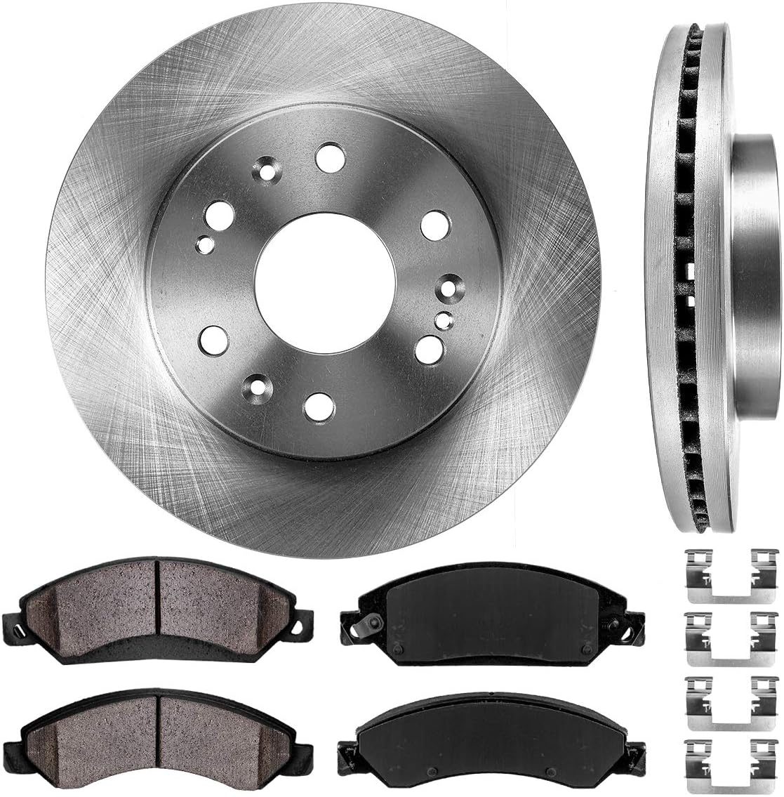 330 mm 6 Lug Brake Disc Rotors + Ceramic Brake Pads + Clips P50282