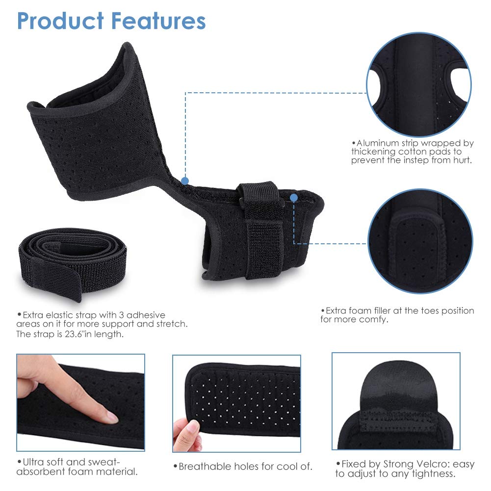Adjustable Plantar Fasciitis Night Splint Orthotic Brace with Spiky Massage Ball K137180