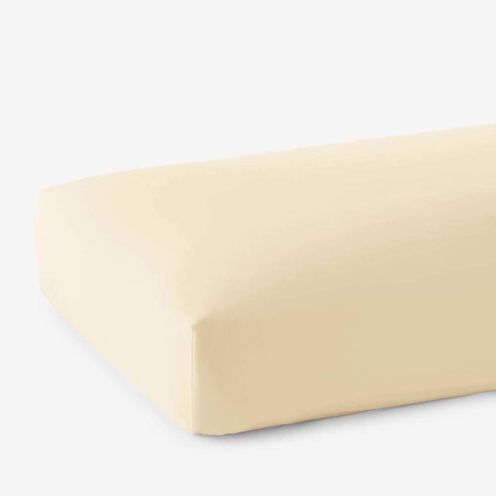 Pale Yellow 600-Thread Count Egyptian Cotton California King Fitted Sheet D92492