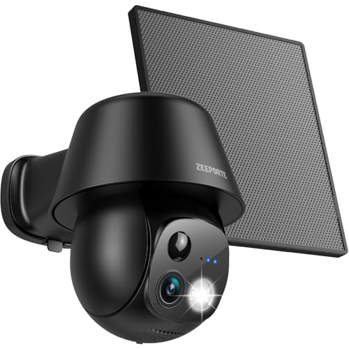 2K Pan/Tilt 360° View Solar/Battery Powered WiFi Security Cameras J42727
