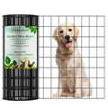 Black PVC Coated Welded Wire Fence 2inchx3inch 24inchx25ft 16Gauge Garden Border Fencing Roll M752