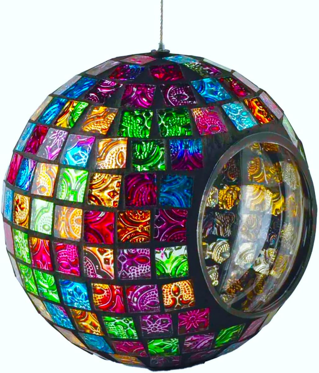 Mosaic Glass Hanging Bird Feeder I631501