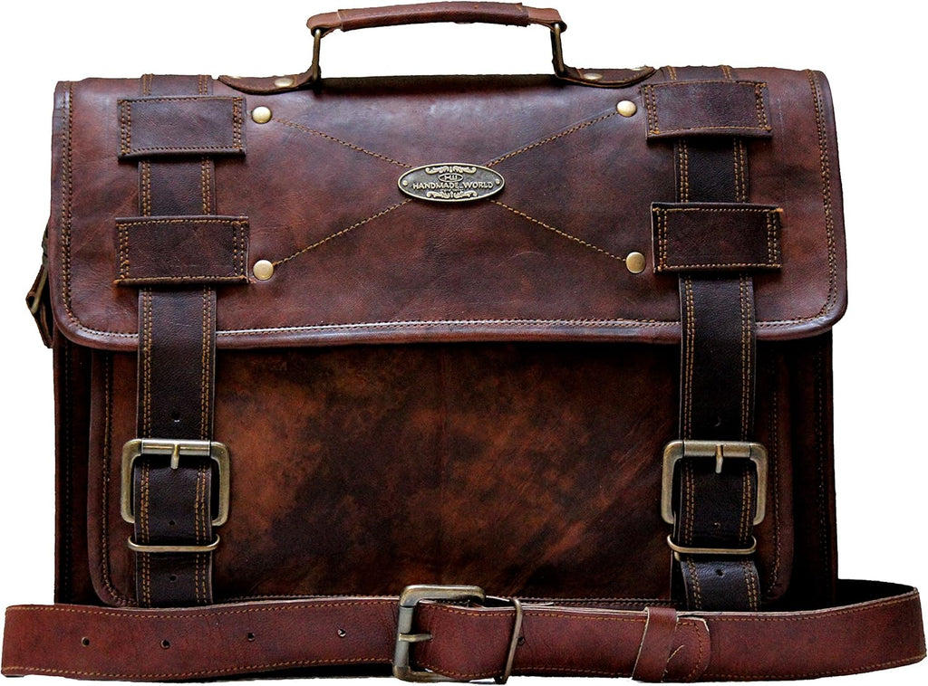 Brown Leather Laptop Bag F55131
