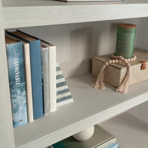 5 Tier Wooden Bookcase Bookshelf in Chalked Chestnut U24216