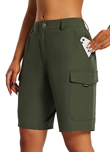 Women's 10" Quick Dry Cargo Shorts with Pockets UPF 50+ C76467
