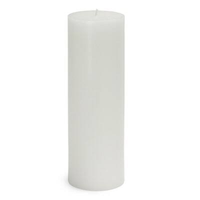 Unscented White Paraffin Pillar Candle D12933