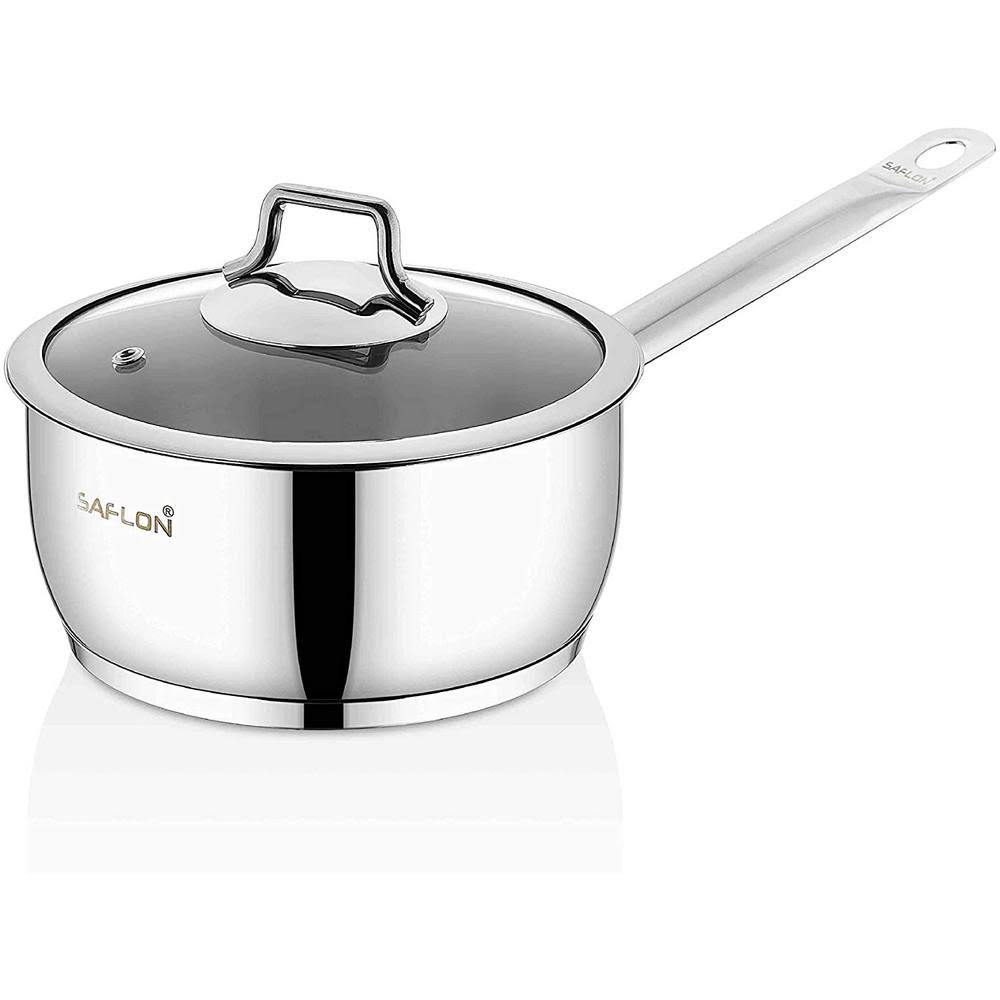 3 qt. Stainless Steel Sauce Pan with Glass Lid B619