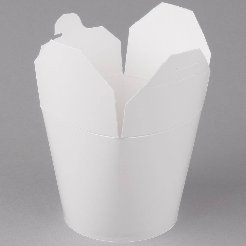 White 26 oz Microwavable Paper Take-Out Container 500/Case M666905