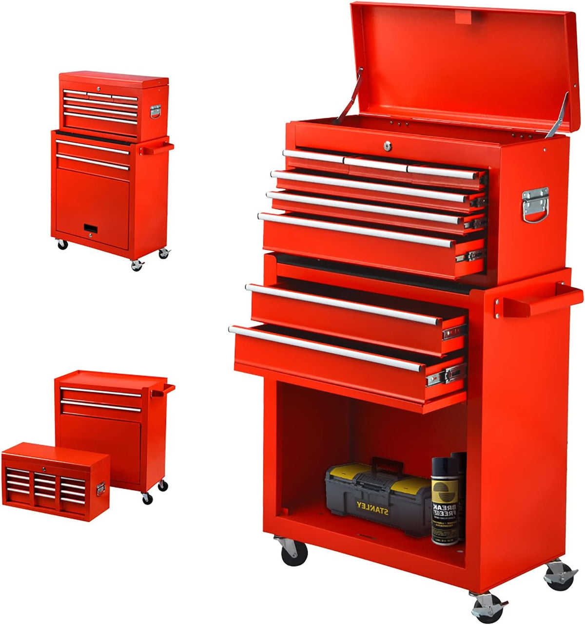8-Drawer Red Rolling Tool Chest with Locks X968395