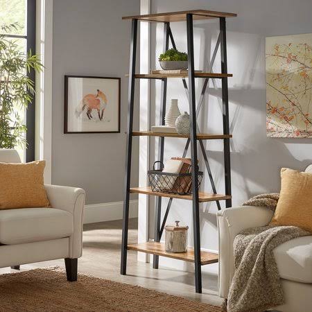 32-Inch 4-Shelf Oak Finish Bookcase F955