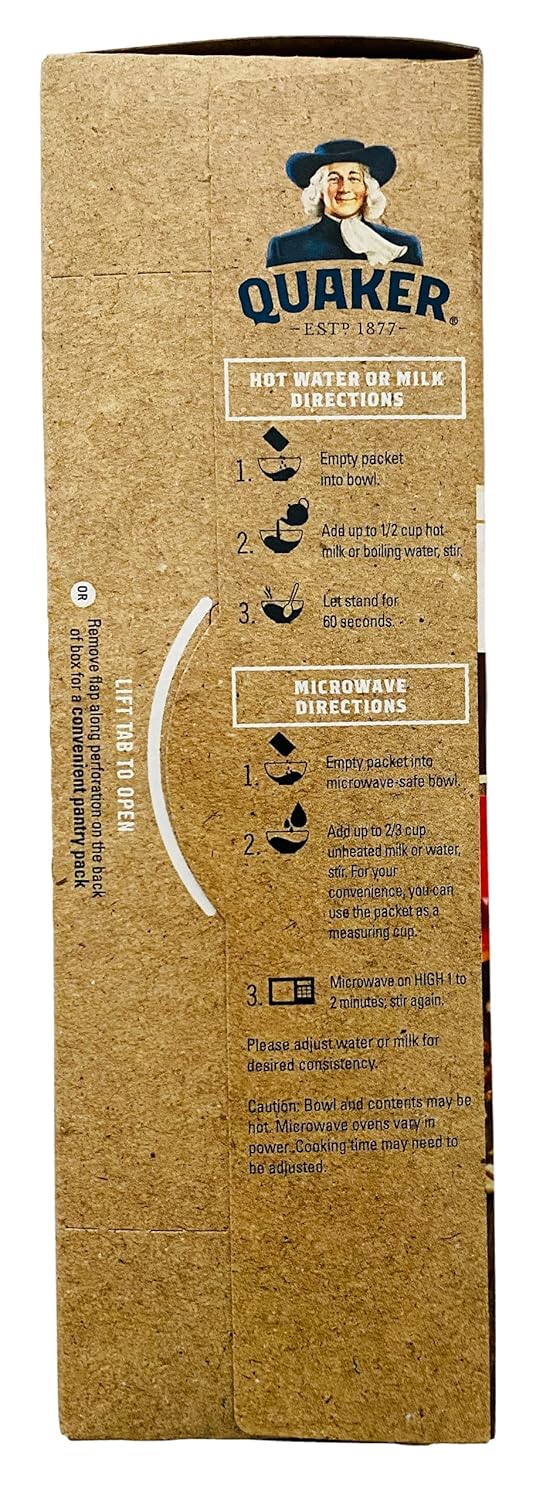 Gluten Free Instant Oatmeal, Maple and Brown Sugar, Two 12.1 oz Boxes, 16 packets Q39282
