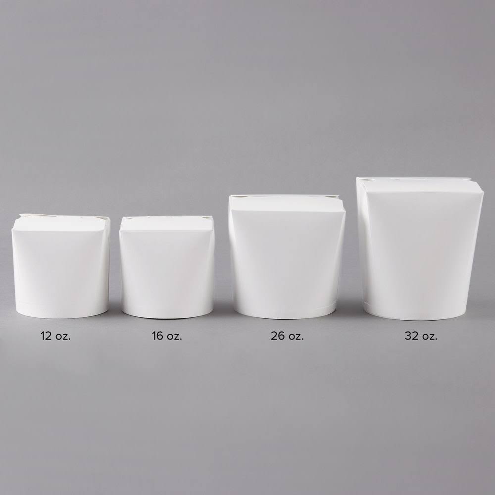 White 26 oz Microwavable Paper Take-Out Container 500/Case M666905