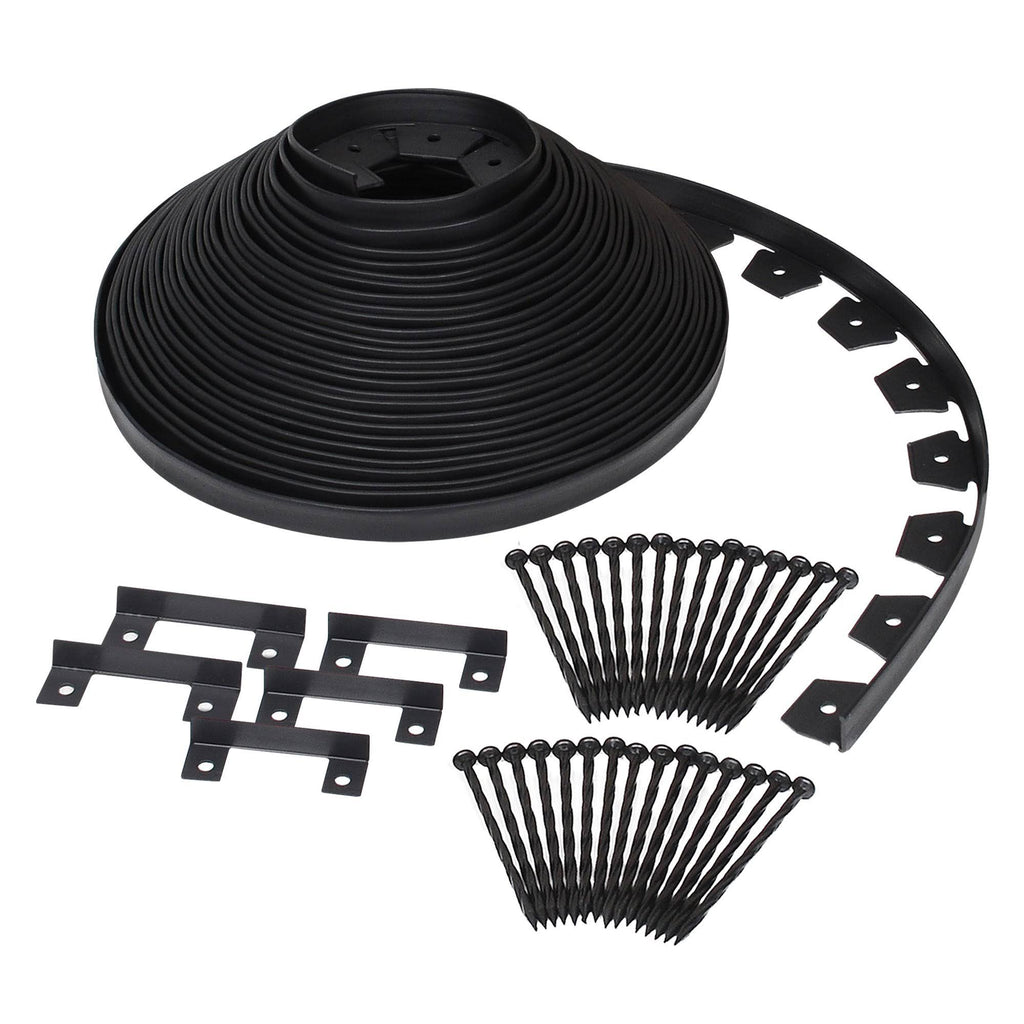 Plastic No-Dig Landscape Edging Kit, 100-Feet Q477