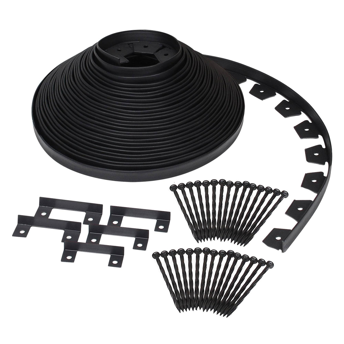 Plastic No-Dig Landscape Edging Kit, 100-Feet Q477