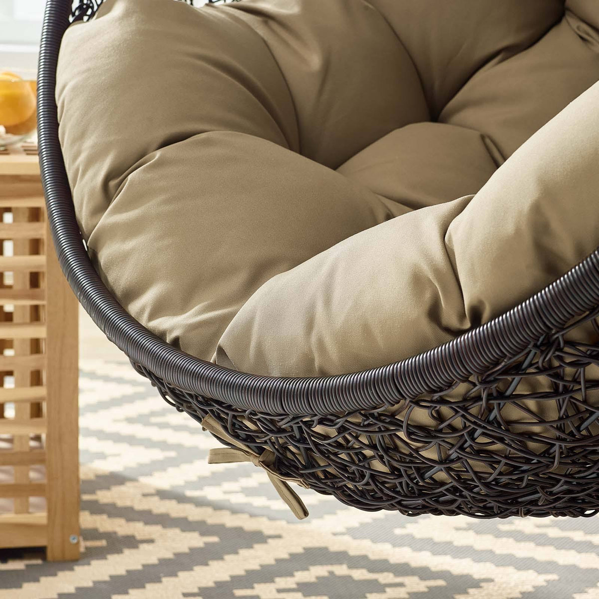 Black Outdoor Patio Lounge Chair W2865