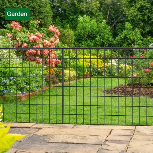 Black PVC Coated Welded Wire Fence 2inchx3inch 24inchx25ft 16Gauge Garden Border Fencing Roll M752