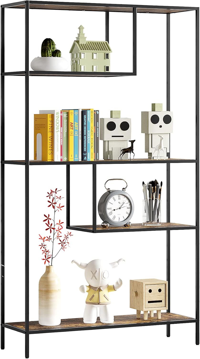 White 3-Tier Metal Bookshelf Storage Organizer B385325