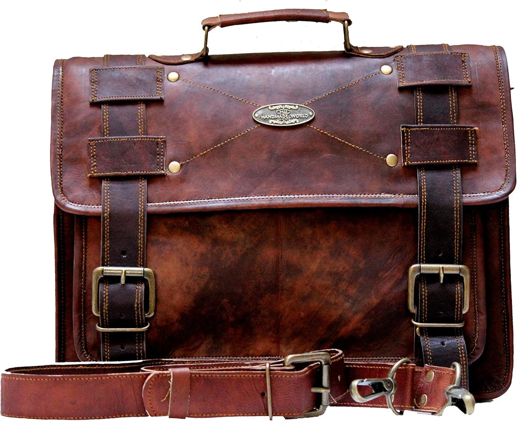 Brown Leather Laptop Bag F55131