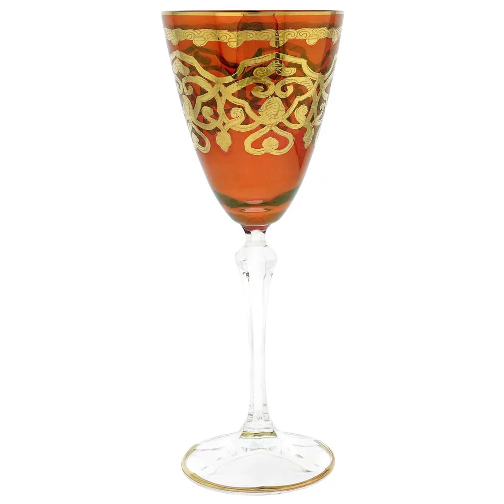 Set of Two Murano Glass Wine Glasses A72212
