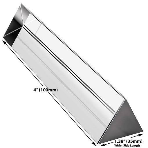 4 inch Optical Glass Equilateral Prism Set of 5 D601