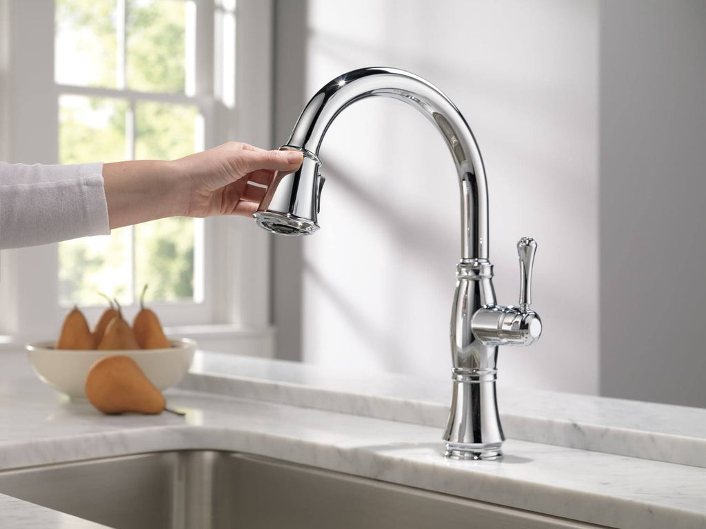 Chrome Single Handle Pull Down Kitchen Faucet N191