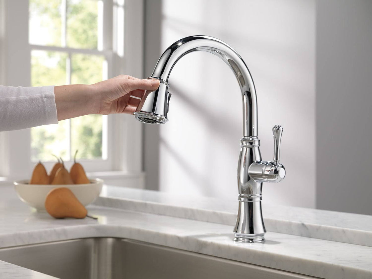 Chrome Single Handle Pull Down Kitchen Faucet N191