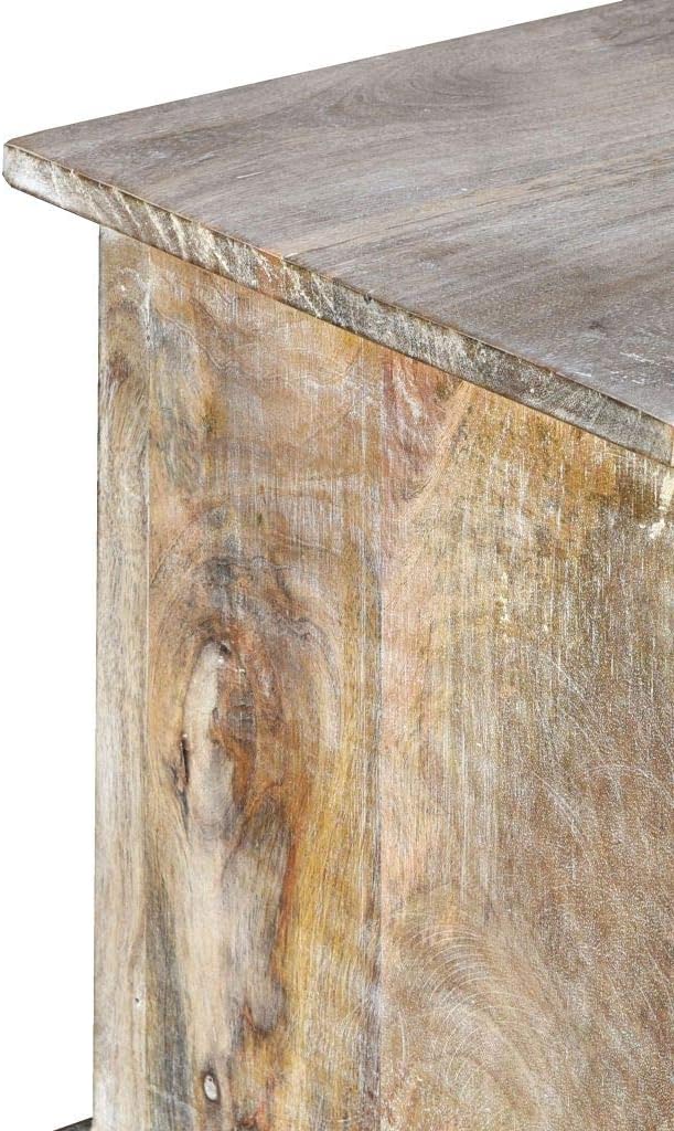White Solid Mango Wood TV Cabinet A2535