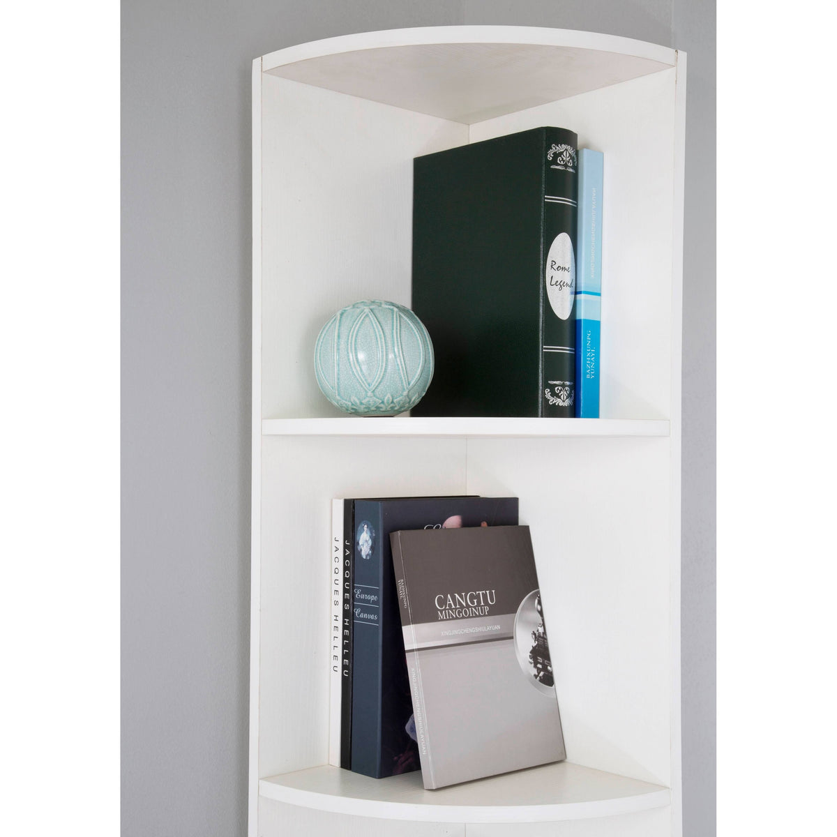 5 Tier Corner Wooden Bookcase Shelving Unit E76658