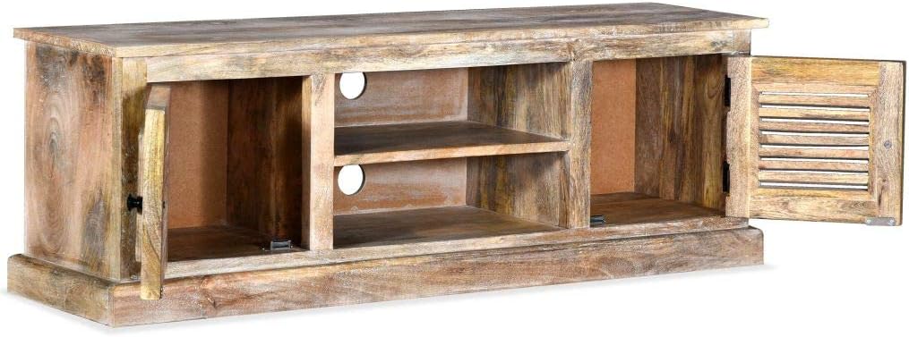 White Solid Mango Wood TV Cabinet A2535