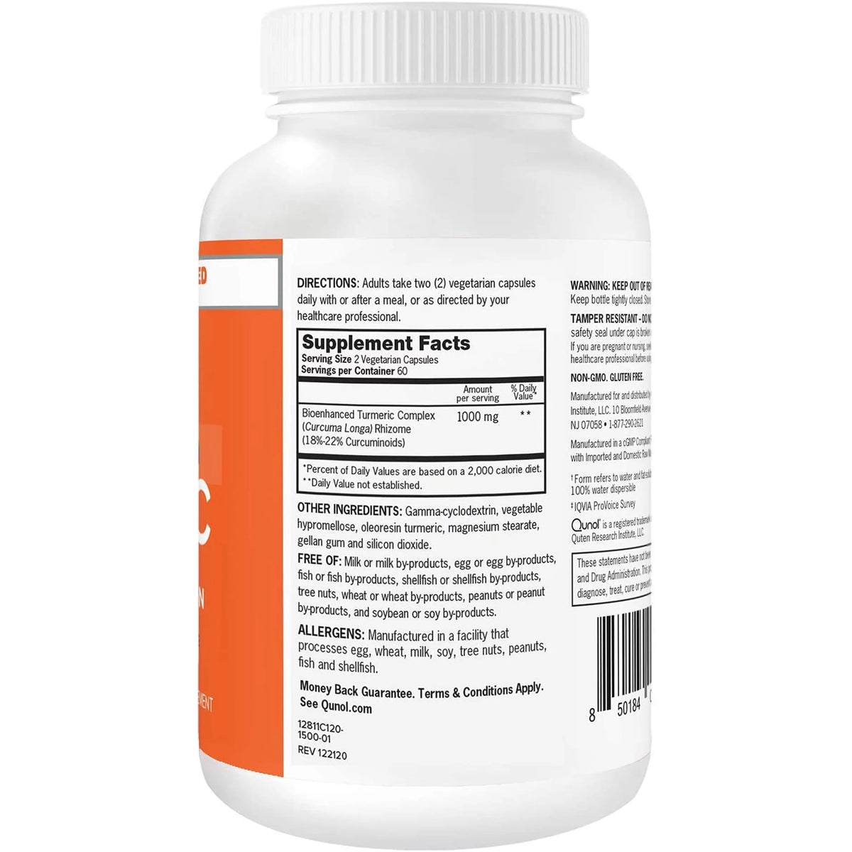 Turmeric Veggie Caps, 120 ct. B1221
