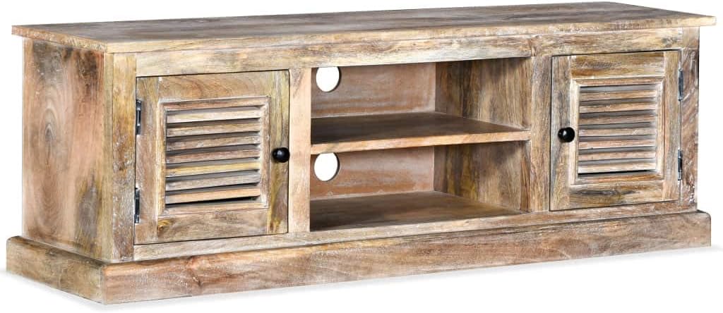 White Solid Mango Wood TV Cabinet A2535
