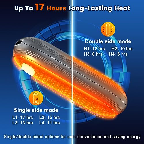 Rechargeable Electric Hand Warmers with Power Bank, LED Display, Dual-Side 4 Levels Fast Heating C392068