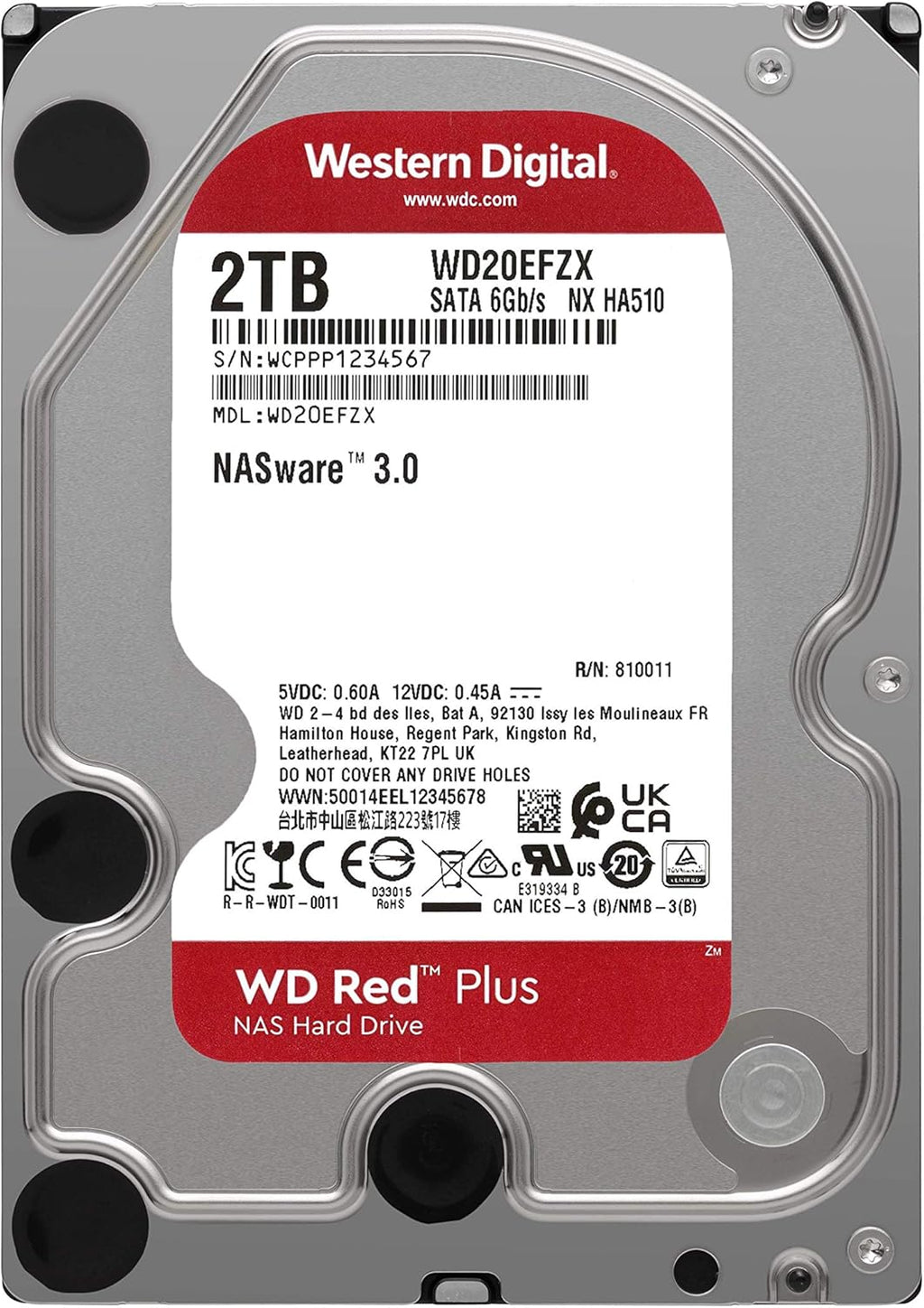 2TB 5400 RPM SATA 6 Gb/s CMR 128 MB Cache 3.5 NAS Internal Hard Drive X2531