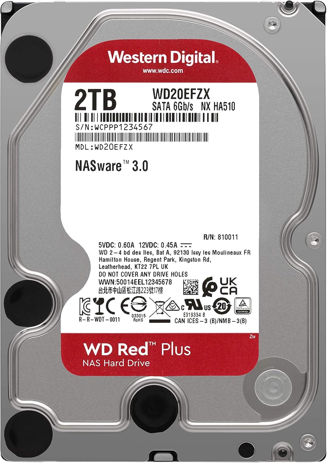 2TB 5400 RPM SATA 6 Gb/s CMR 128 MB Cache 3.5 NAS Internal Hard Drive X2531