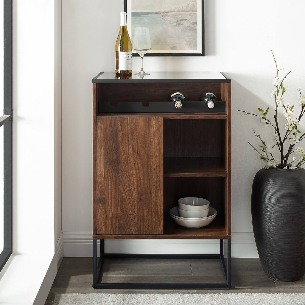 Glass Top 1-Door Bar Cabinet I76163