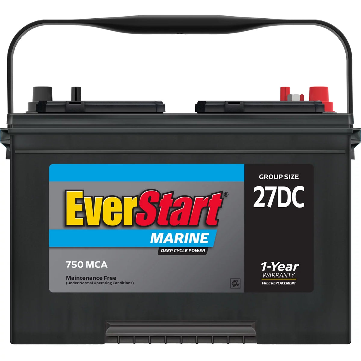 Lead Acid Marine & RV Deep Cycle Battery, Group Size 27DC 12 Volt, 740 MCA X769