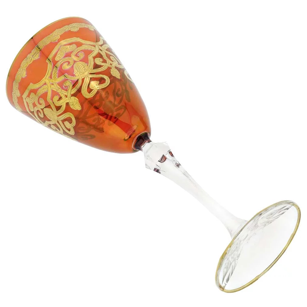 Set of Two Murano Glass Wine Glasses A72212