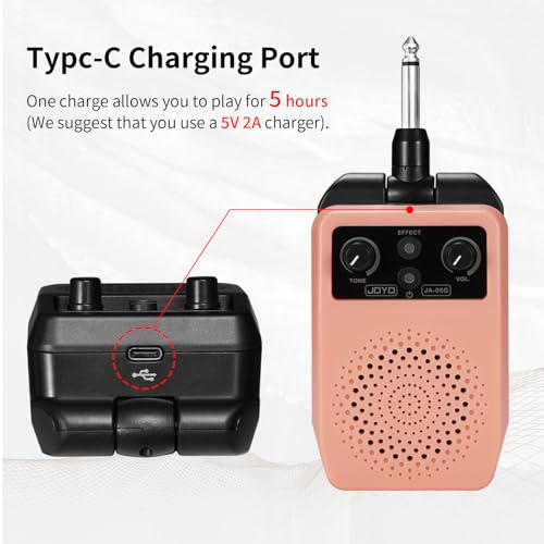 Mini Guitar Amp 5W Portable Rechargeable Bluetooth Combo Amplifier Black N3698