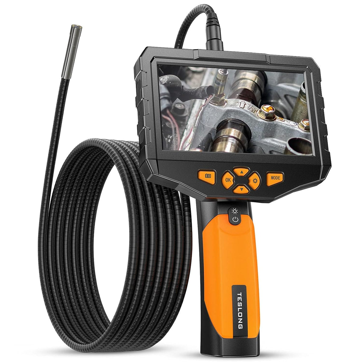 Industrial Endoscope with Screen, 0.21inch Handheld Borescope Inspection Camera with Waterproof Gooseneck Probe, 4.5inch IPS Display G6799