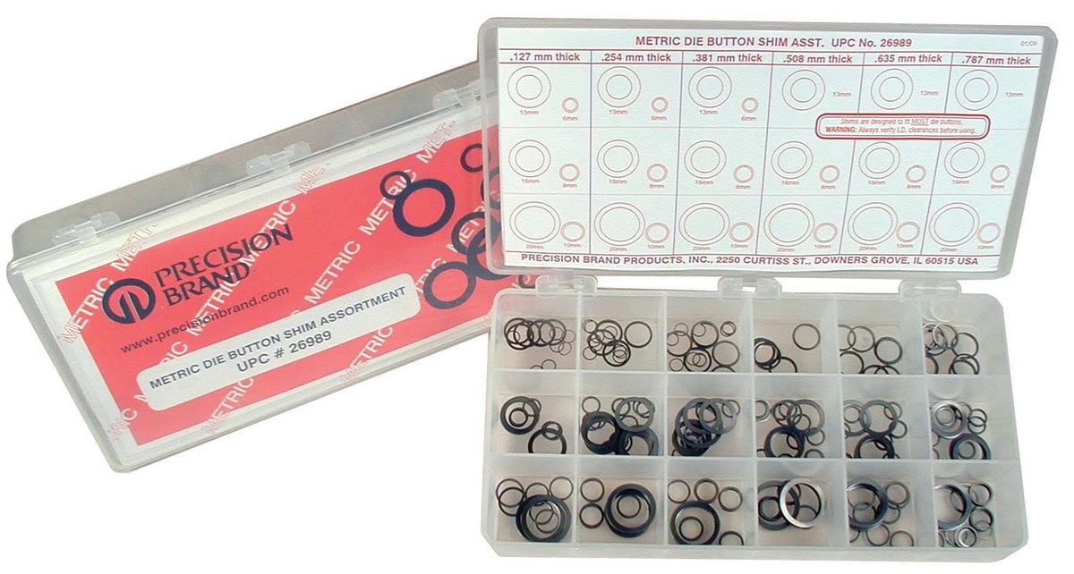 6mm I.D. x 8mm O.D. x 0.125mm Die Button Shim (Pack of 25) C18313