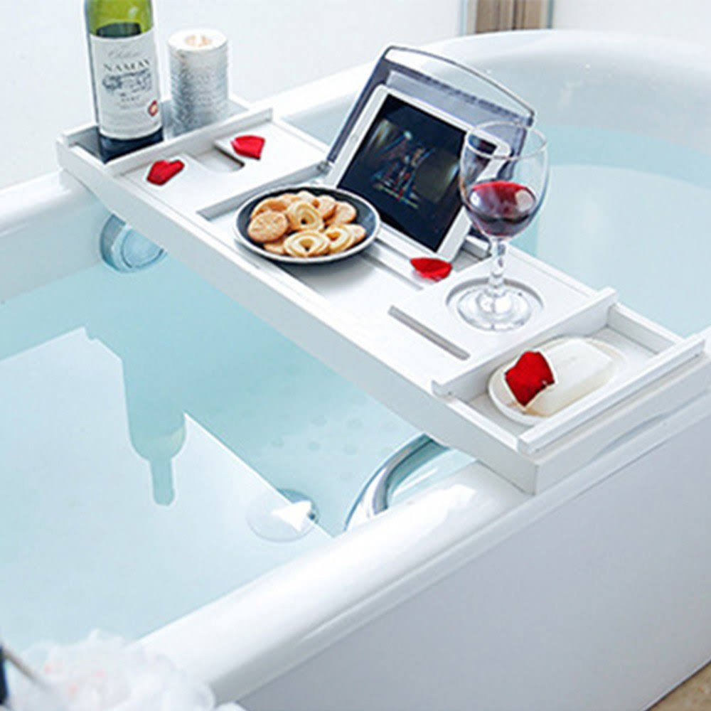 Bamboo Bathtub Caddy Tray Organizer S40257
