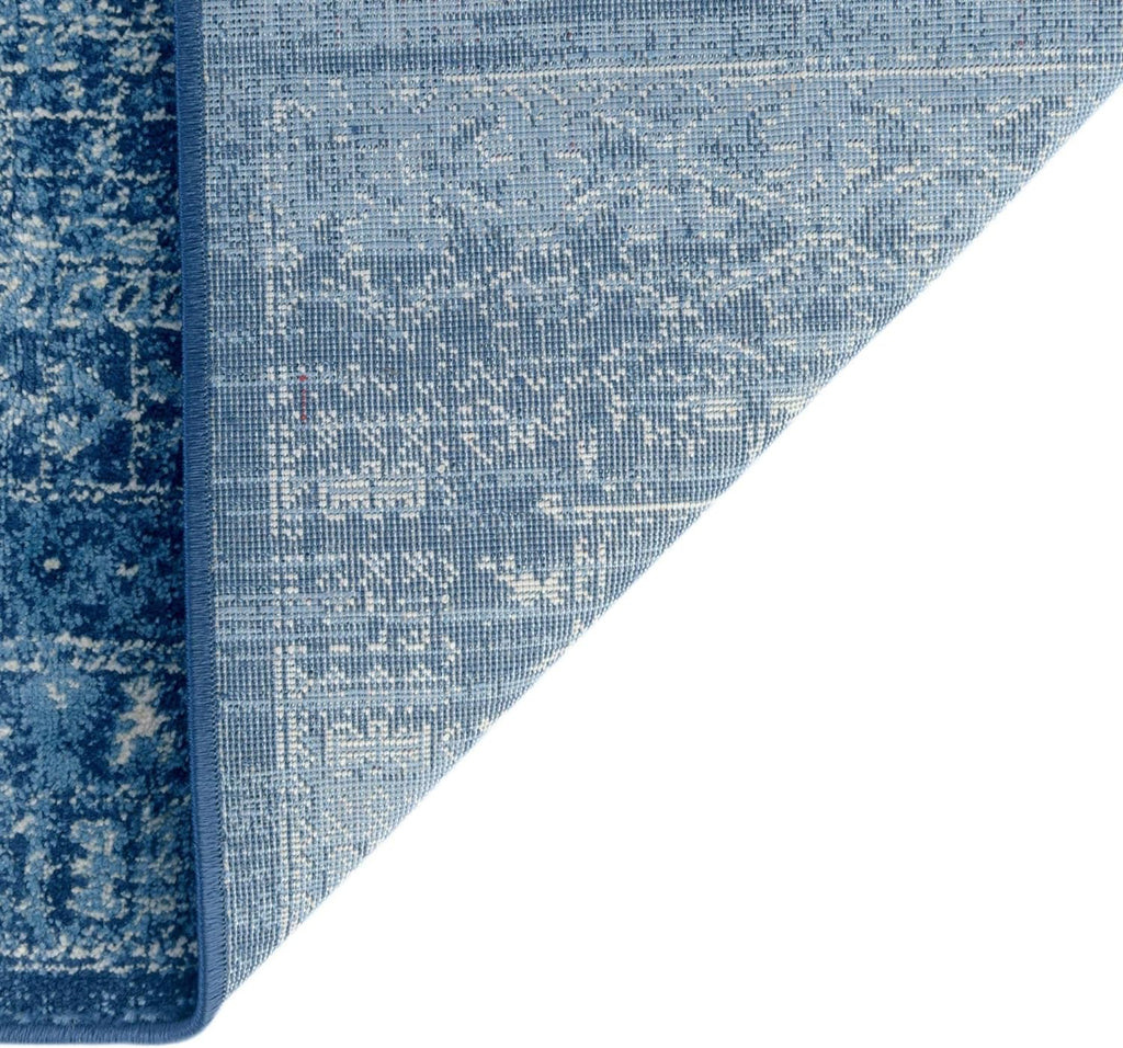 8' Octagon Blue Rug X8340