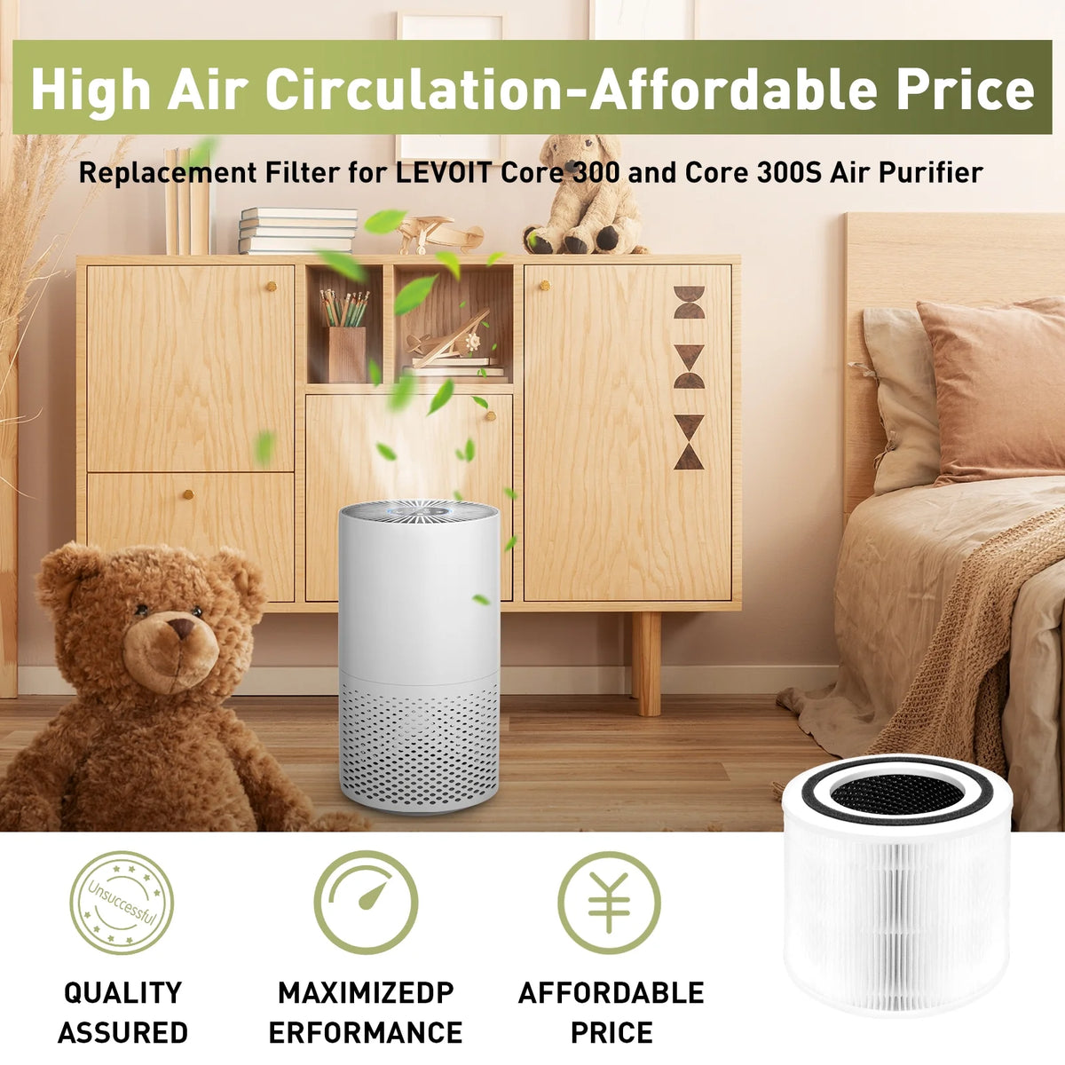 2 Pack H13 True HEPA Replacement Filter A18451