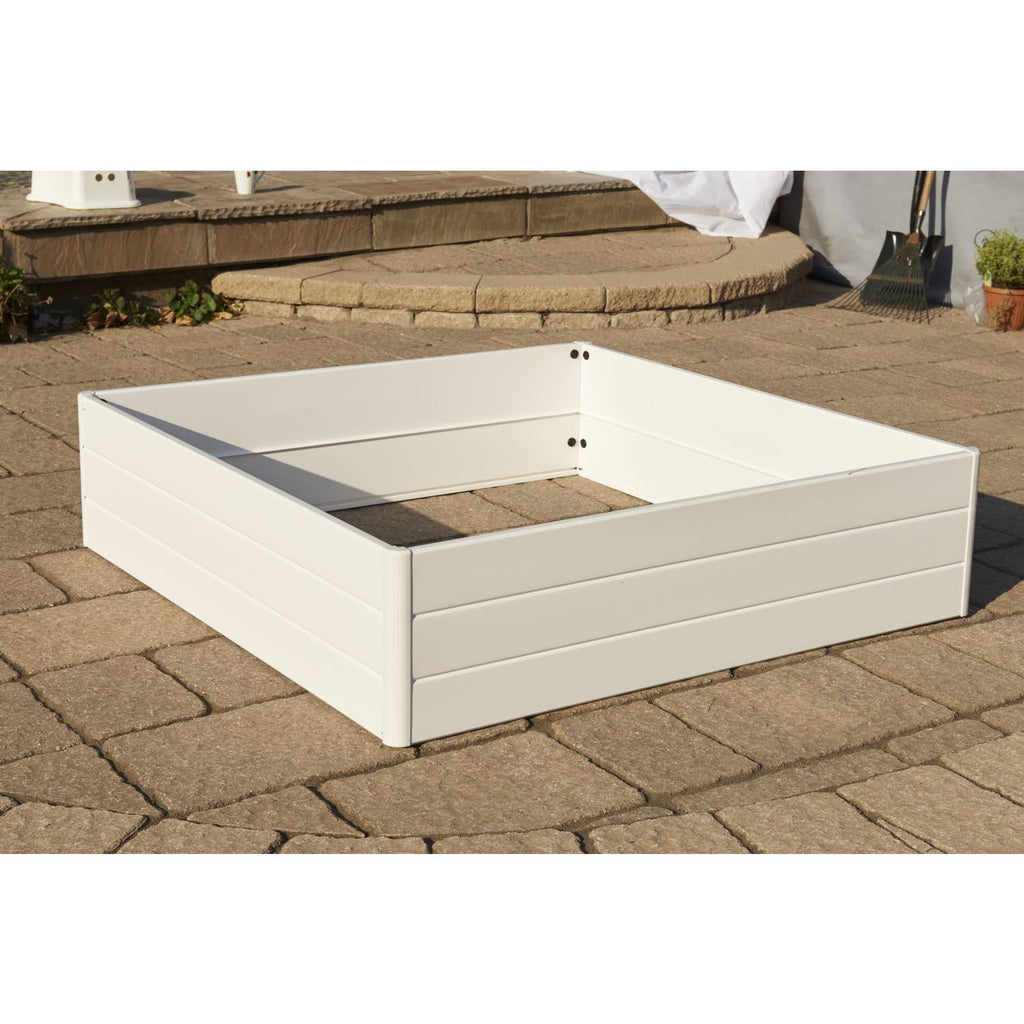 Vinyl Raised Garden Bed White U69726