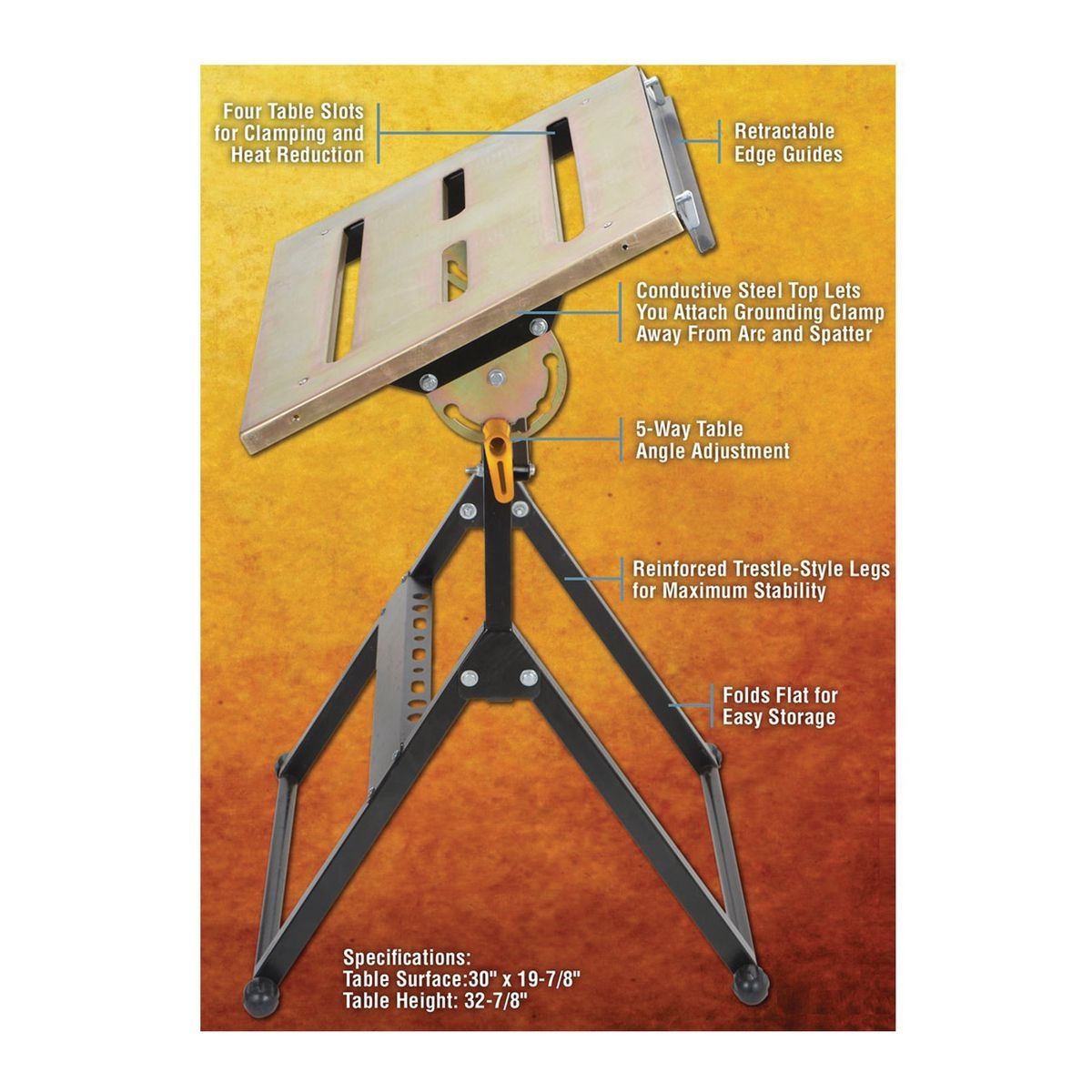 Adjustable Steel Welding Table Y4390